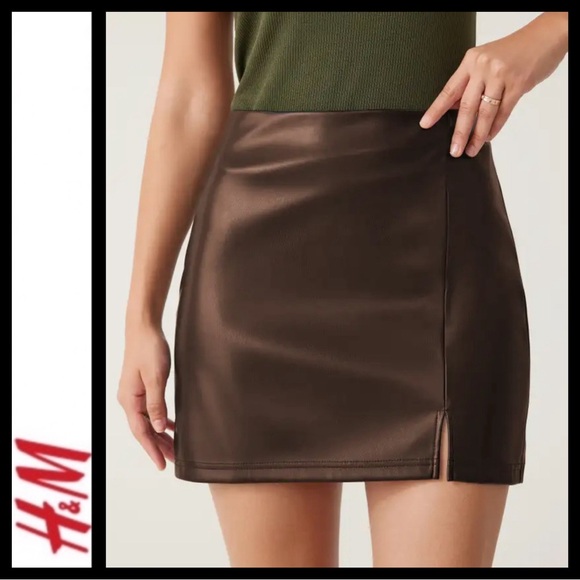 H&M Dresses & Skirts - NWOT H&M Faux Leather Mini Skirt